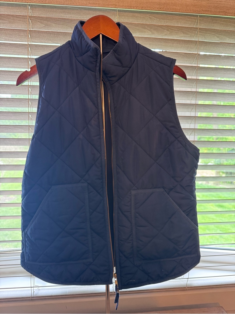 J. Crew Blue Quilted Vest